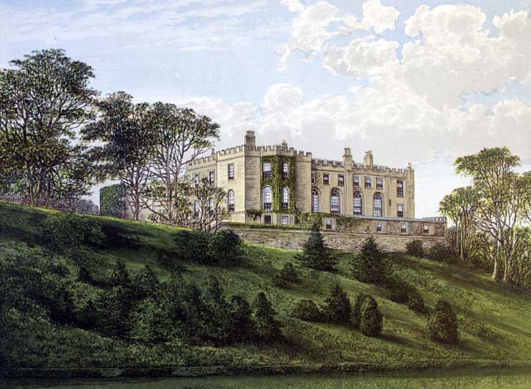 Workington Hall Colour Engraving